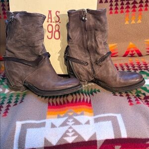 A.S.98 Women's Distressed Ankle Boots